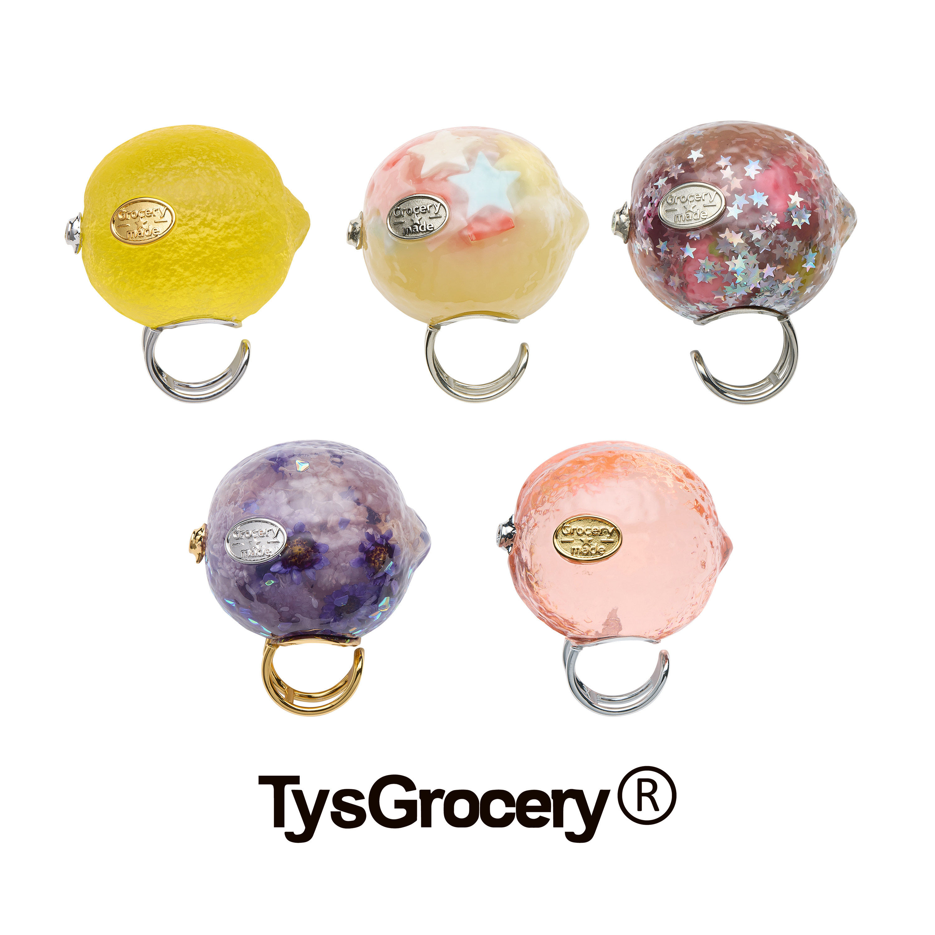 TysGrocery 26 超大糖果柠檬戒指