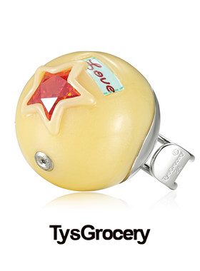 TysGrocery树脂复古圆球戒指