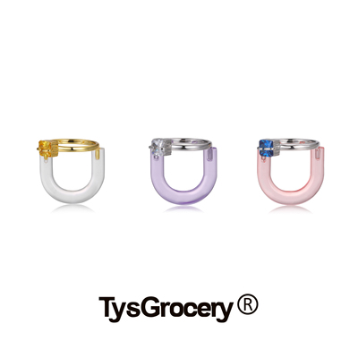 系列宝石装饰戒指锆石树脂