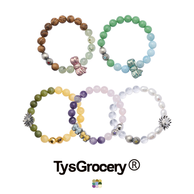 TysGrocery 25 绘本风格五行天然石串珠手链