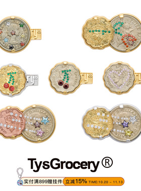 TysGrocery宝石许愿币发夹