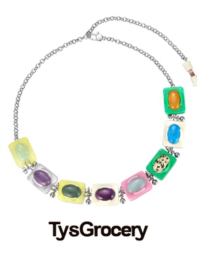 TysGrocery 22 PARK!2 耳钉拼插玉石项链