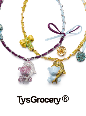 TysGrocery 25 拥抱小熊满钻海豚项链