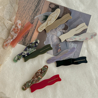 creation france一字夹简约前额刘海夹碎发卡2024新款侧边鸭嘴夹