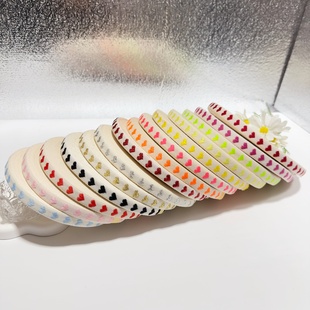 1.6cm纯棉织带爱心刺绣服装辅料配饰DIY发饰蝴蝶结礼盒装饰丝带