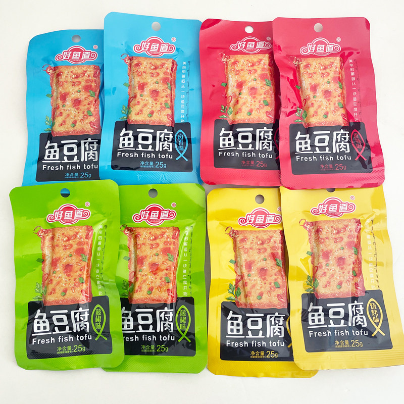 好鱼道鱼豆腐干25gx60袋烧烤香辣豆干辣条素肉网红小吃休闲零食