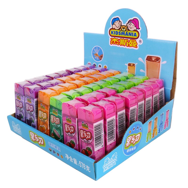 杰斯曼果乐刀硬质糖果水果味棒棒糖儿童趣味玩具剪刀糖果12g*48支