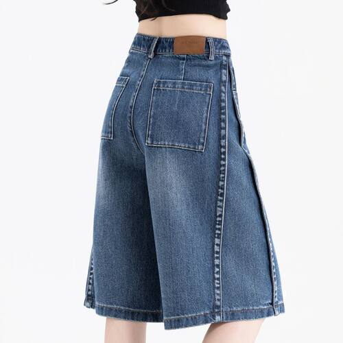 夏季薄款高腰小个子牛仔裤女