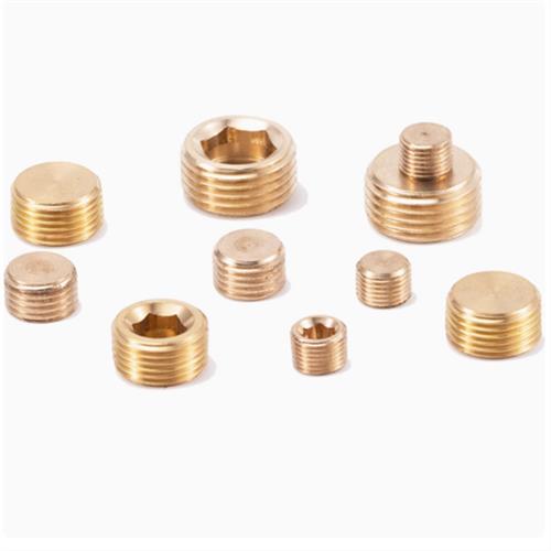 内六角模具铜堵头BSP1/8 1/4 3/8 1/2 3/4 冷却水路喉塞 英制螺纹