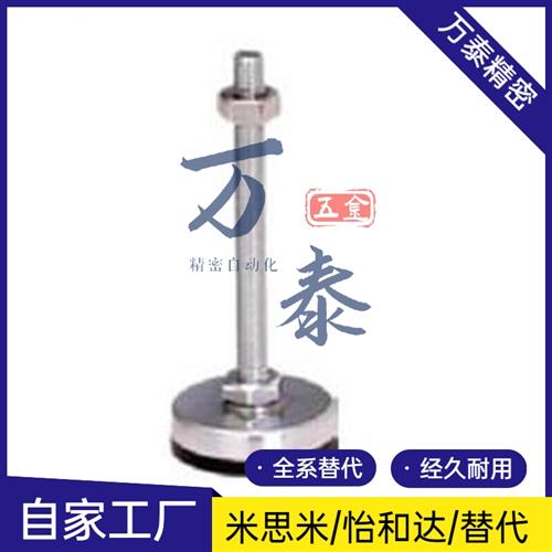 AJPCS-D40-M8/10-L50/80/100 水平调节地脚 金属脚杯配橡胶底座型