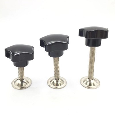 梅花8手柄M6手拧螺丝带压片五星把手HLF12/M10*30/40/50/60螺栓80