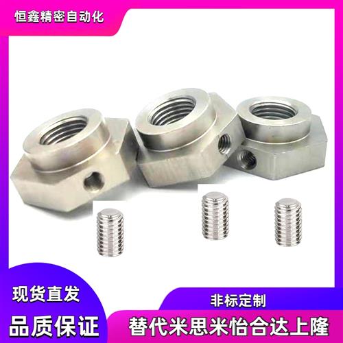 防松动轴承螺帽六角型止动螺丝BNSCS5 6 8 10 12-M30不锈钢细牙