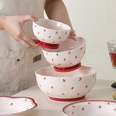 面碗汤碗家用2026新款高级感轻奢大碗拉面碗陶瓷高脚漂亮餐具