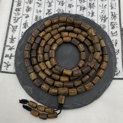 【白奇楠桶珠随行手串】 软油 规整实心 味道超浓香 生闻香气扑鼻