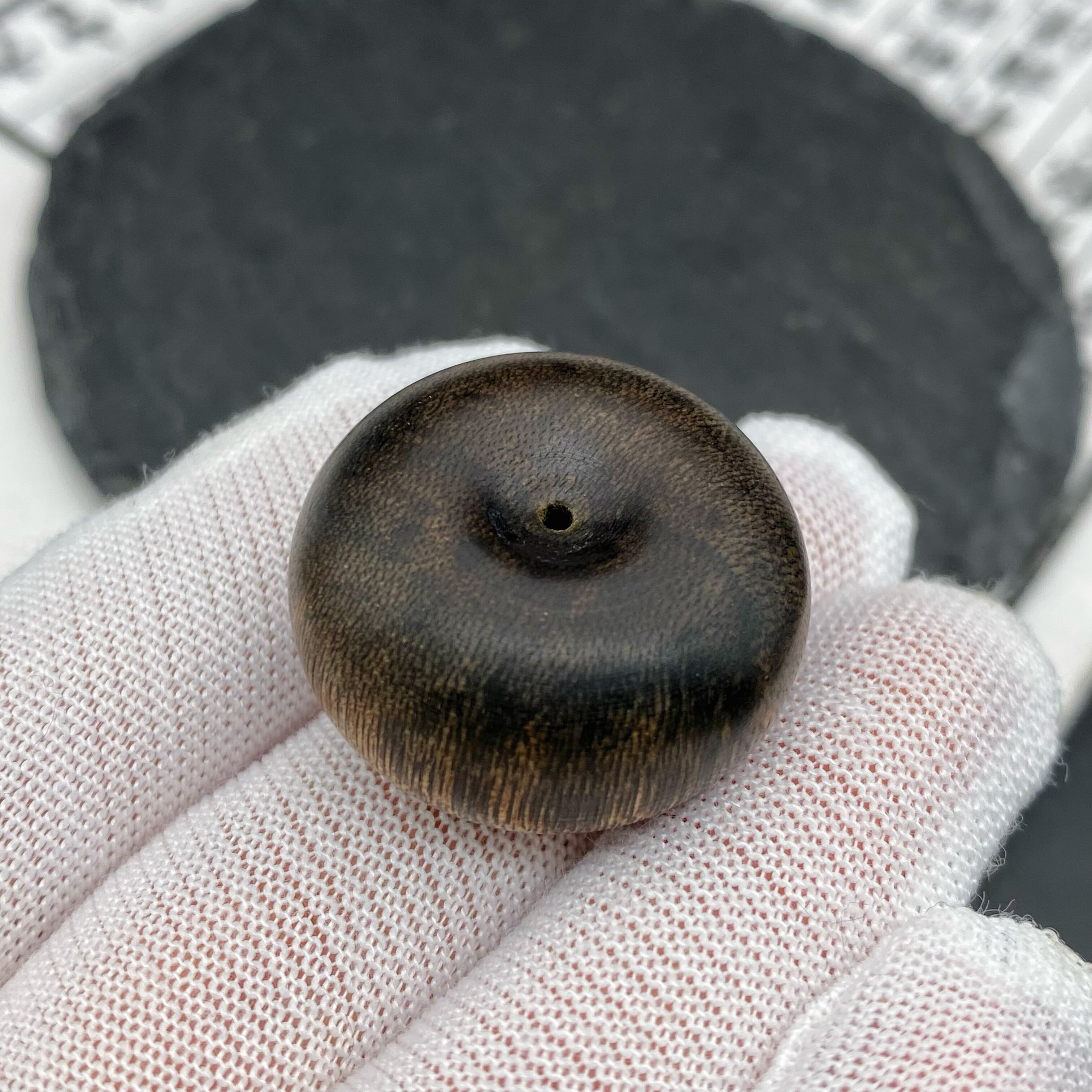 沉水沉香平安扣吊坠 文莱沉水平安扣 天然收藏级 花香浓郁