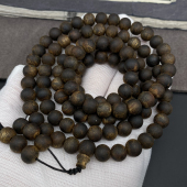 沉水浮奇楠全软油08念珠 9.99分沉高品质棋楠料 淳化老料味道凉韵