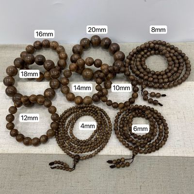 天然海南沉香水格沉香手串念珠老料沉香水格佛珠高油 花蜜香味好