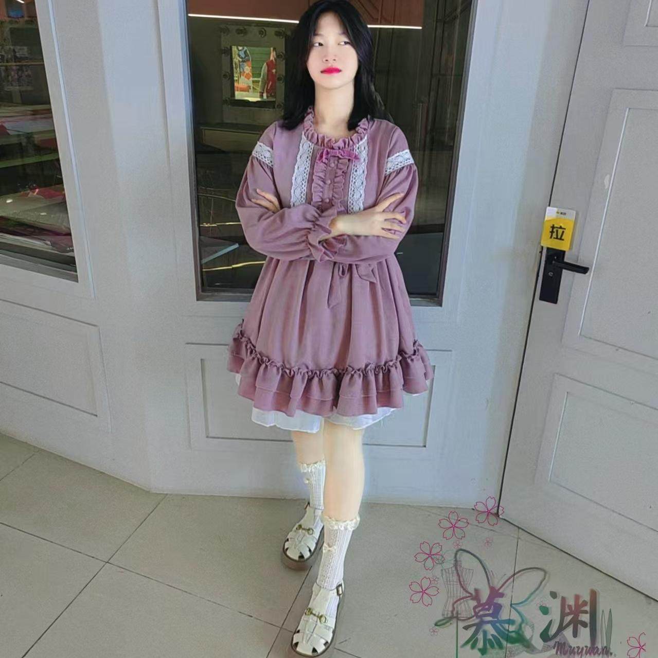 原创设计洛丽塔春夏秋冬甜美新款日系薰衣草软妹洋装女连衣裙慕渊