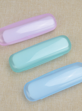 老花镜眼镜盒超轻便携塑料眼镜盒子装眼镜盒蓝色绿色粉色