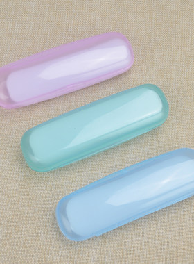 老花镜眼镜盒超轻便携盒子装蓝色
