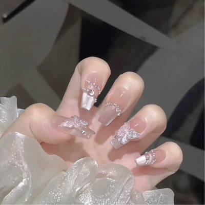 显白假指甲贴片纯手工定制穿戴甲