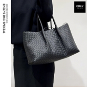 新款 软皮羊皮牛皮女包编织大容量复古休闲通勤托特包手提单肩斜挎