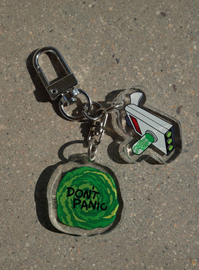 BlueHour原创传送器+传送门 瑞克和莫蒂亚克力小挂饰挂件钥匙扣