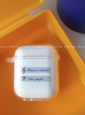 BlueHour原创音乐趣味 耳机套五线谱透明软壳 适用于苹果AirPods4