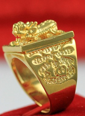 越南沙金男款聚财貔貅貔貅戒指