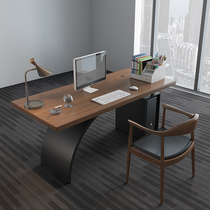 家用书桌子老板工作台loft铁艺实木办公桌简约现代台式电脑桌创意