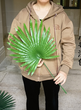 仿真扇葵叶蒲扇叶装饰塑料棕榈树叶舞蹈跳舞道具葵树假花绿植叶