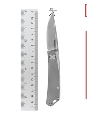 RealSteel锐狮帝 Luna Titan 弧月 钛宸 EDC折刀 砂光刃 N690刃材