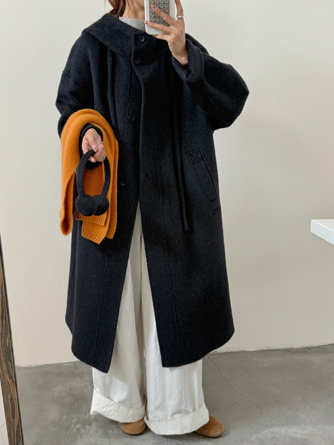 2025秋冬新款双面羊绒大衣女长款韩版宽松显瘦羊毛外套女连帽耳机,女装/女士精品,毛呢外套,淘宝优惠券,粉丝福利购,淘宝优惠卷