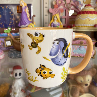 尼莫陶瓷马克杯牛奶 小丑鱼多莉 咖啡杯 卡通海底总动员 尾单