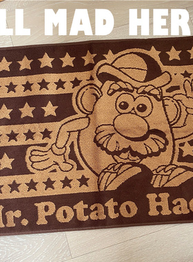 日单 卡通 薯弹头 土豆先生 纯棉厚毛圈家用吸水地垫 居家脚垫