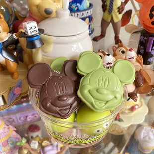日D散货 东迪可爱卡通米老鼠头型仿真巧克力 抹茶饼干食玩挂件