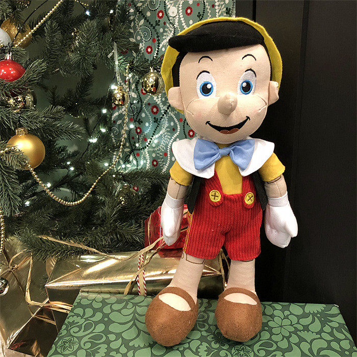 日单 敲可爱 复古卡通 小木偶奇遇记 匹诺曹毛绒玩偶公仔圣诞礼物
