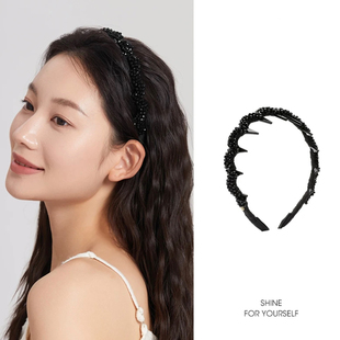 时尚 宣子同款 手工发箍优雅浪漫佩戴舒适轻松打造高颅顶女头饰