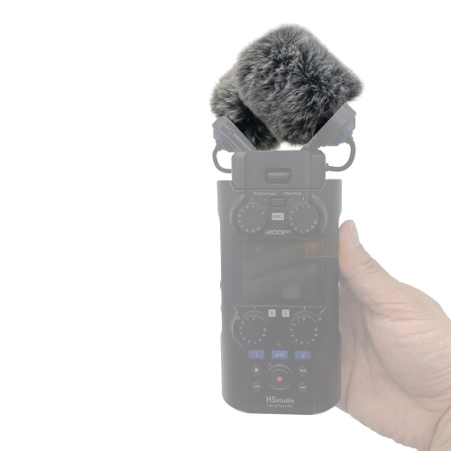 适合ZOOM H5 studio录音笔防兔毛防风罩话筒毛毛套海绵咪罩咪套