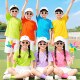儿童彩色T恤糖果色短袖 幼儿园小学生运动会毕业班活动演出服套装