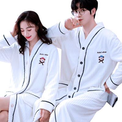 秋冬季新款情侣睡袍浴袍