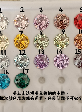 爆闪八边捧花锆石耳骨耳蜗钉316L