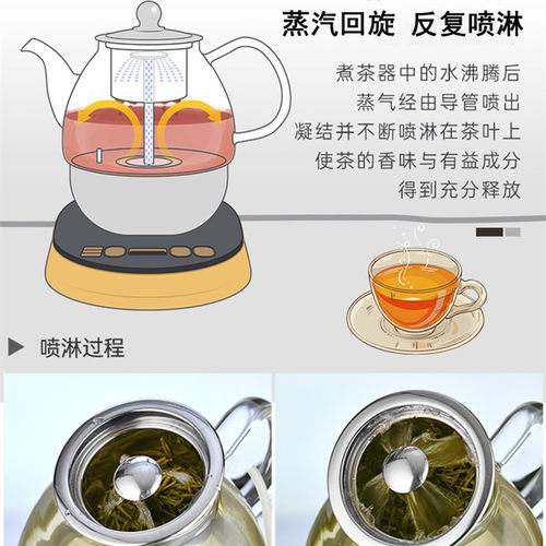 金灶A-99全自动保温煮茶器玻璃电热水壶蒸汽喷淋养生花茶壶电茶炉