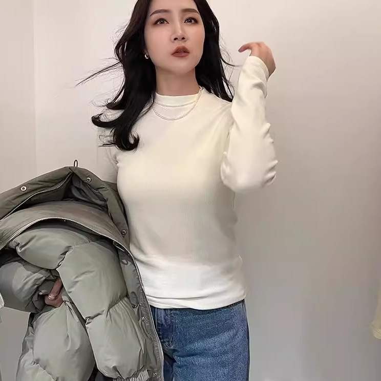 长袖通勤widelia陈姬儿秋冬半高