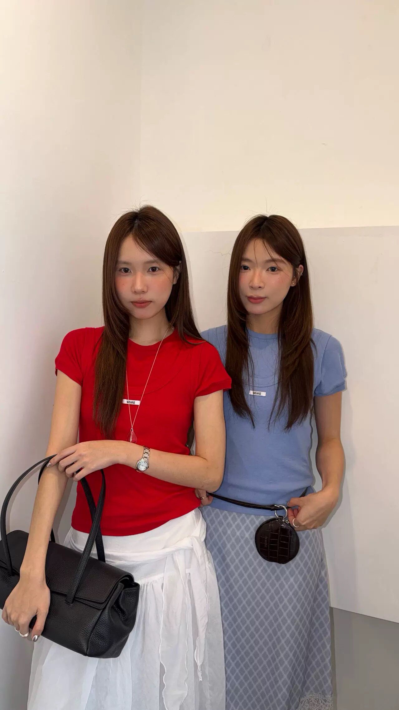 韩系真两件修身显瘦短袖T恤女