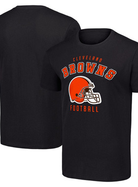 NFL球衣夏季 布朗Cleveland Browns男士休闲运动长袖宽松短袖T恤
