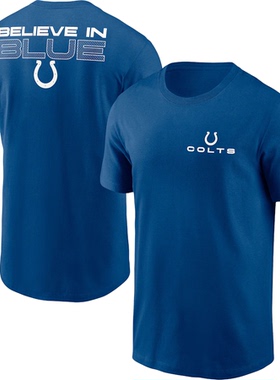 NFL球衣夏季小马Indianapolis Colts橄榄球服宽松男士速干短袖T恤