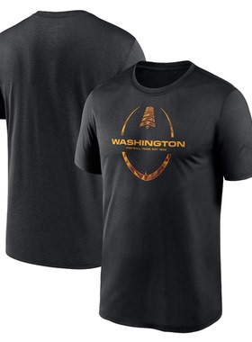 NFL球衣夏季华盛顿指挥官队Commanders橄榄球服宽松男速干短袖T恤