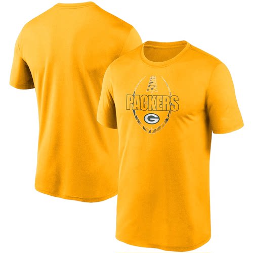 NFL球衣夏季包装工GreenBay Packers橄榄球服宽松男士速干短袖T恤