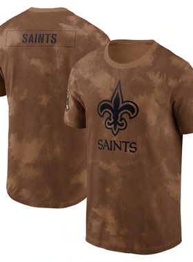 NFL球衣男夏季致敬版圣徒New Orleans Saints运动长袖宽松短袖T恤